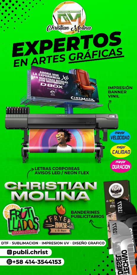 Instalación de valla publicitaria en Barinas por Christian Molina